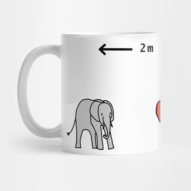 Elephant Says Social Distancing 2m Please by ellenhenryart